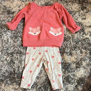 Carters coral fox set size 3 months